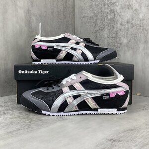 Pandaprank X Onitsuka Tiger Mexico 66 “Black Silver Pink Flower” Sneakers